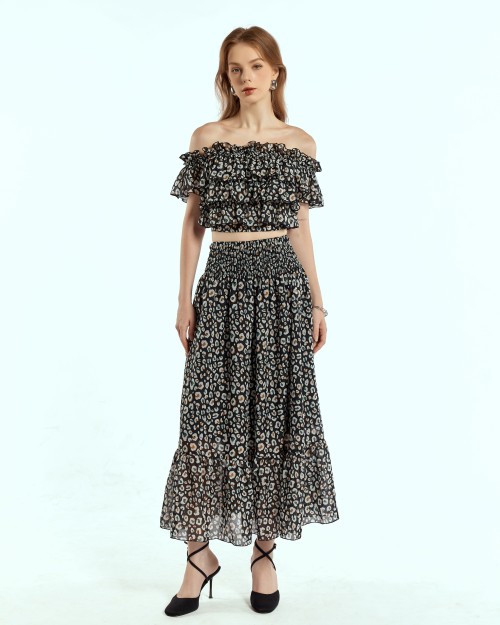 SIXDO Woven Flared Dress 2 Pieces